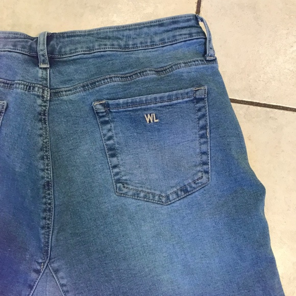 Wash lab “Selma” pieced 2 tone sky denim skirt - Picture 12 of 16